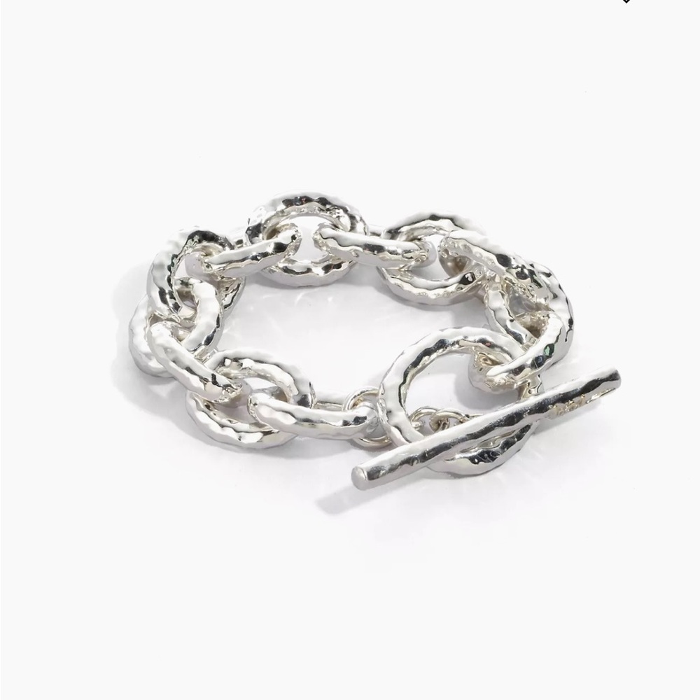 Ippolita Classico Jumbo Sterling Silver Hammered Bastille Link Bracelet